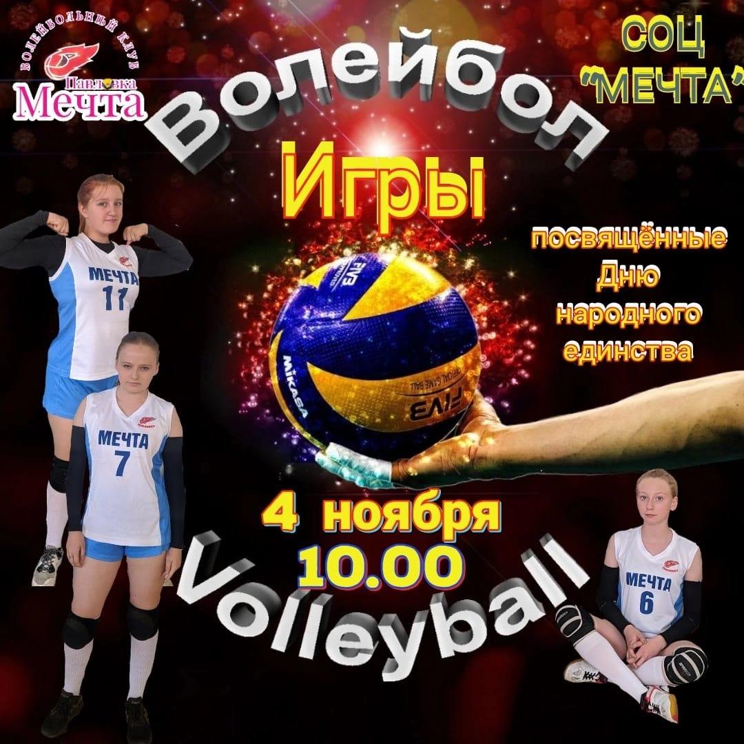 4 ноября в Павловке состоятся игры в волейбол в честь Дня народного единства.